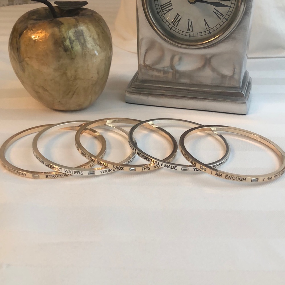 🌟SOLD🌟Stackable bracelets; inspirational bangles - Picture 3 of 4